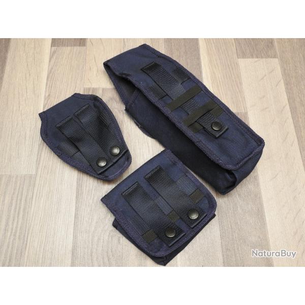 NEUF : Lot GK Pro Police Municipale - Porte-menottes / porte-a�rosol / poche � gants