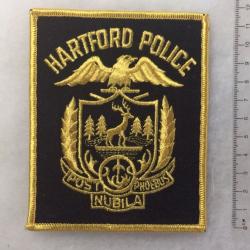ETATS-UNIS US POLICE Insigne brod&eacute; PATCH POLICE AMERICAINE HARTFORD POLICE
