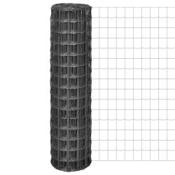 Cl&ocirc;ture Euro Acier 10 x 1,5 m Gris