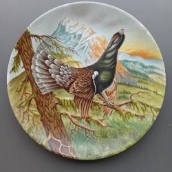 Assiette d&eacute;corative - Porcelaine de Limoges - Signature L.A. - Excellent &eacute;tat - Diam&egrave;tre 24 cm