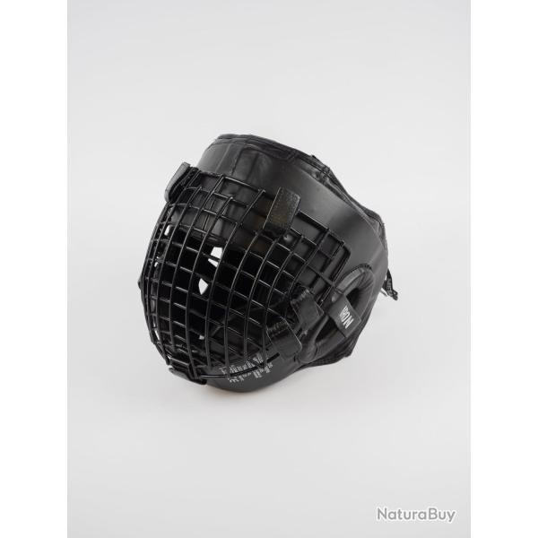 Metal Boxe Casque De Protection Sport De Combat Avec Grille Metal - Noir - M