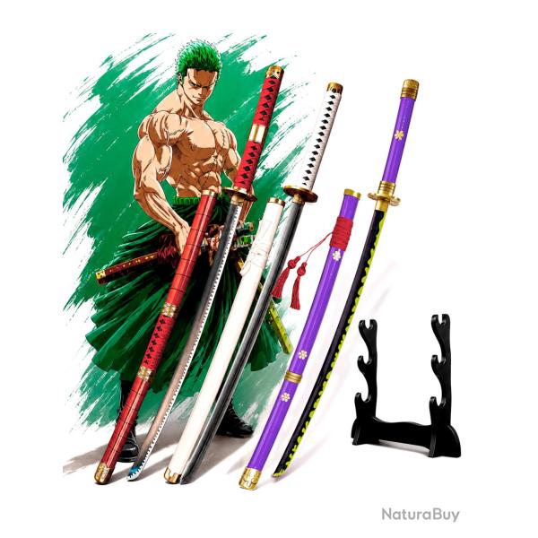 Set 3 Katanas de Zoro - Wado Ichimonji, Sandai Kitetsu et Enma