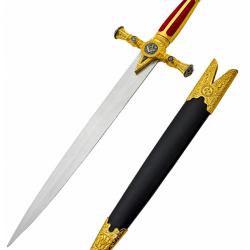 Dague de c&eacute;r&eacute;monie ma&ccedil;onnique rouge