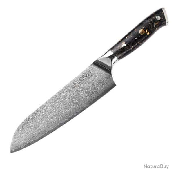 Couteau Santoku Wusaki Sakin Damas lame 17cm