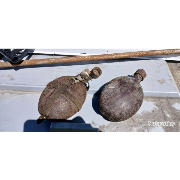 2 gourdes coco allemandes ww2