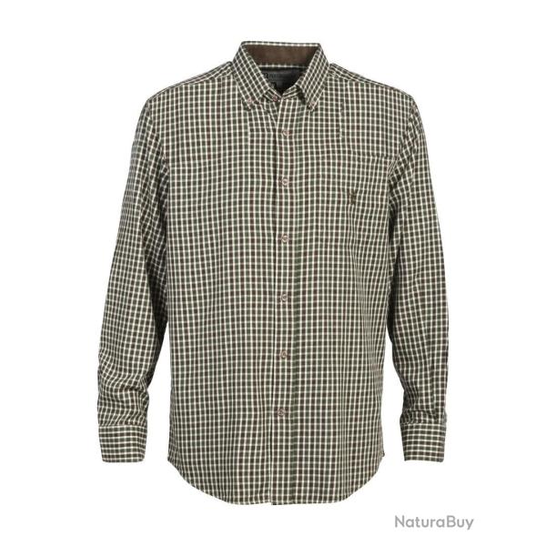 Chemise de chasse Enfant Percussion - Marron / Vert - 4A
