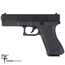 Pistolet &agrave; bille l&eacute;ger et peu puissant, SAIGO DEFENSE MK1, propulsion ressort - de type G17 airsoft