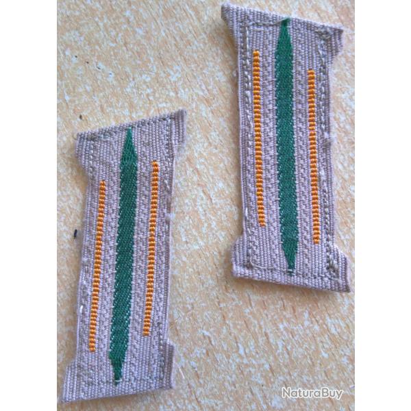 Repro pattes de col Litzen BeVo Heer Wehrmacht Allemand WW2