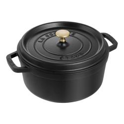 neuve, Cocotte 24 cm, Ronde, Noire, Fonte, Staub