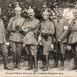 Carte postale Groupe d'Officiers Allemands fait &agrave; Lun&eacute;ville (Septembre 1914)  -N&deg;8476