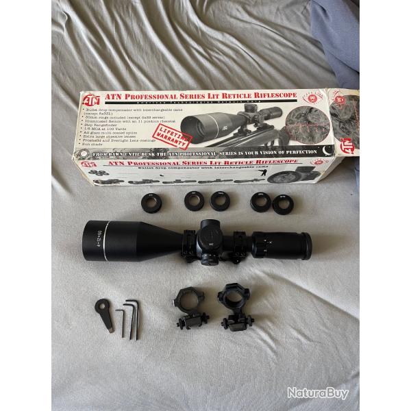 ATN Professional Series 4-12x60 kit ! Pack complet ! Cames BDC + Montage rapide ! Tr�s bon �tat !