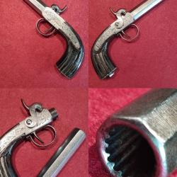 Gros pistolet &agrave; balle forc&eacute;e de fort calibre 14,6mm16 rayures tr&egrave;s profondes canon d&eacute;vissable