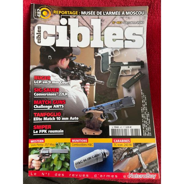Ruger LCP 9 mm, Sig-Sauer... revue TIR CIBLES no 487 octobre 2010