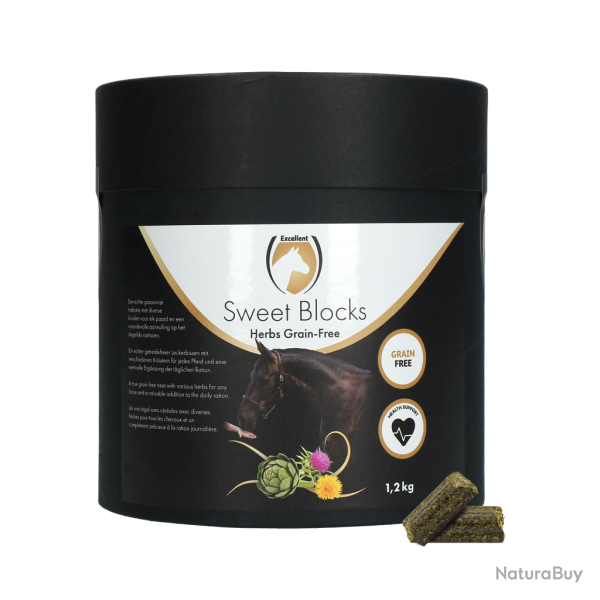 Excellent Horse Sweet Blocks Grain-Free Herbs - Ref DIST007ADE - EAN 8716759653894 - Livraison rapid