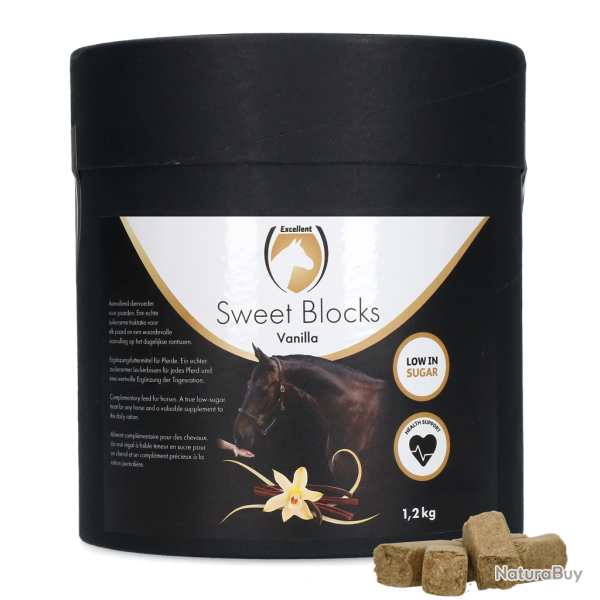 Excellent Horse Sweet Blocks Vanilla - Ref EQST008AD - EAN 8716759652200 - Livraison rapide