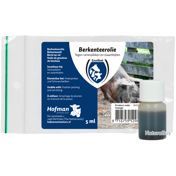 Excellent Birch tar oil - Ref BERK0005 - EAN 8716759529854 - Livraison rapide