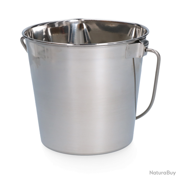 Stainless steel Bucket with flat side - Ref EMME00014D - EAN 8716759631120 - Unbranded
