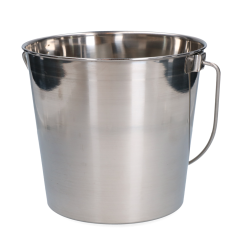 Stainless steel Bucket with flat side - Ref EMME00014H - EAN 8716759631144 - Unbranded