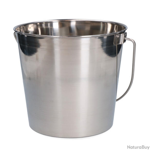 Stainless steel Bucket with flat side - Ref EMME00014H - EAN 8716759631144 - Unbranded