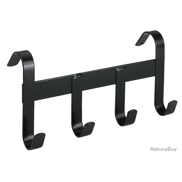 Bridle Bracket metal with 4 hooks to hang up black - Ref HALS0008F - EAN 4018653097120 - Unbranded
