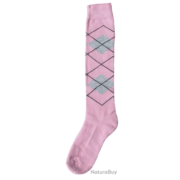 Riding sock RE l.pink/l.grey 43-46 - Ref KNIER023C - EAN 8716759501102 - Unbranded