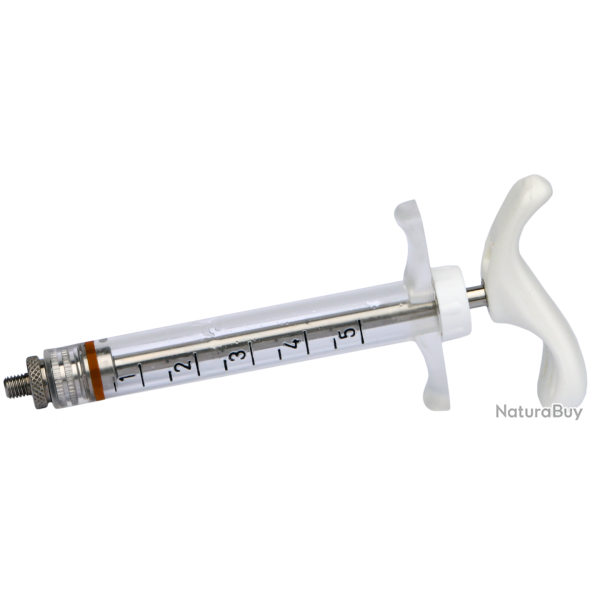 Nylon syringe 5ml threaded - Ref NYLO0013A - EAN 0005814008402 - Unbranded