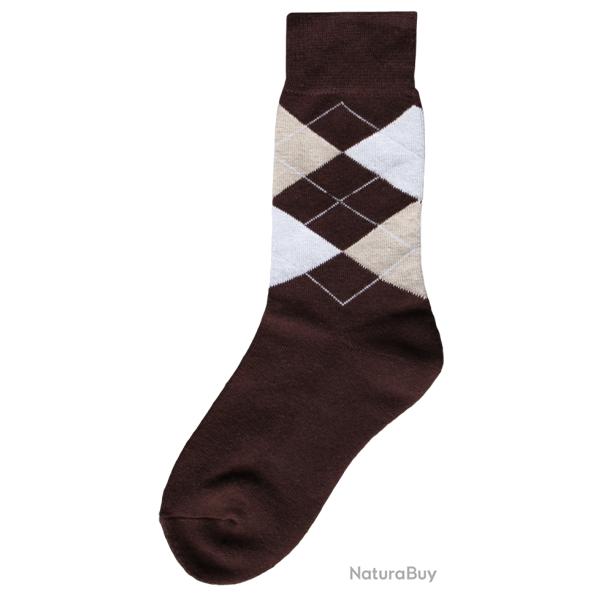 Equestrian Socks brown/beige/white 43-46 - Ref SOKK010C - EAN 8716759503885 - Unbranded