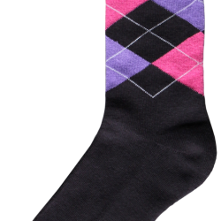 Equestrian Socks d.grey/pink/purple 43-46 - Ref SOKK011C - EAN 8716759503915 - Unbranded