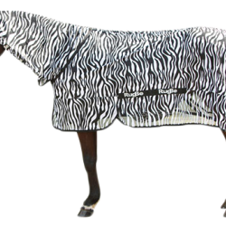 Fly & Eczema Blanket Zebra with neck-section 195cm - Ref VLIE00405K - EAN 4018653928592 - Unbranded