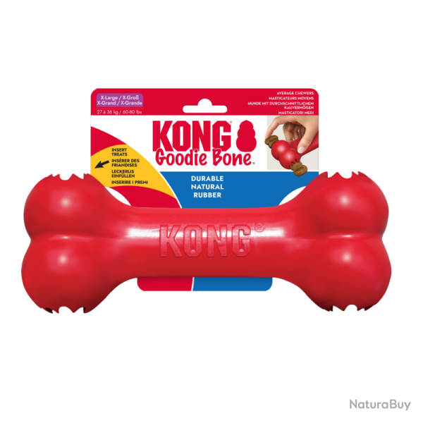 KONG Goodie Bone Rouge - Ref KONG10016E - EAN 0035585356716 - Livraison rapide