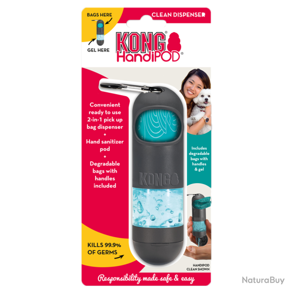 KONG HandiPOD Clean Dispenser - Ref KONG8401 - EAN 5060428497610 - Livraison rapide