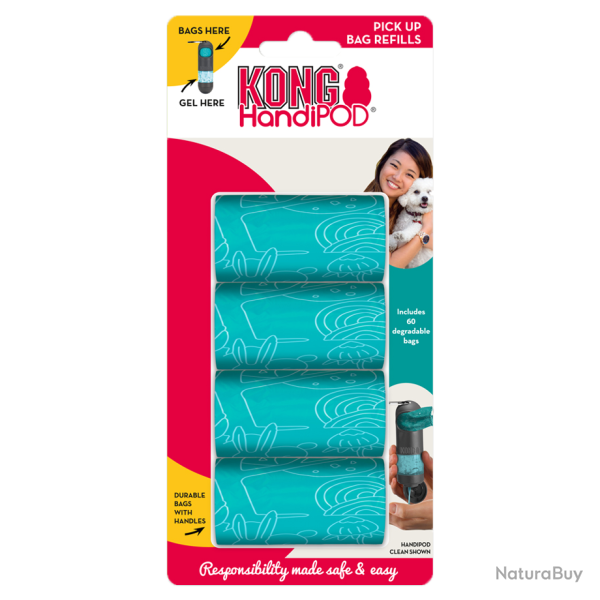 KONG HandiPOD Pick up bag refills - Ref KONG8404 - EAN 5060428497634 - Livraison rapide