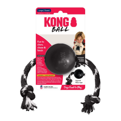 KONG Extreme Ball with Rope - Ref KONGEB12E - EAN 0035585356426 - Livraison rapide