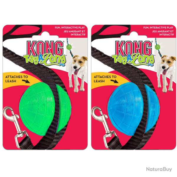KONG TagALong Ball Assorted - Ref KONGPRL2E - EAN 0035585323053 - Livraison rapide