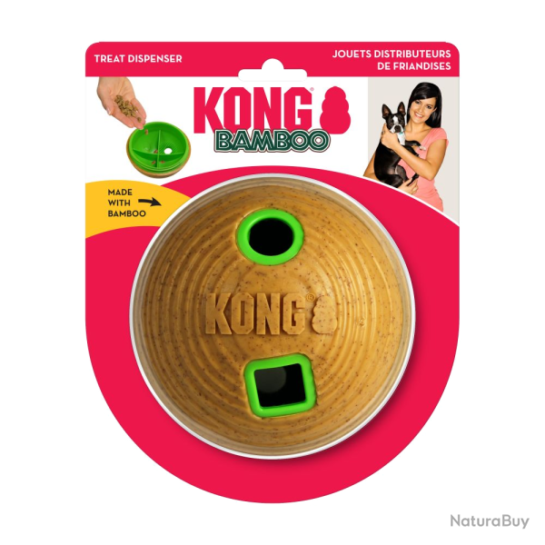 KONG Bamboo Feeder Ball - Ref KONGPTB21E - EAN 0035585475240 - Livraison rapide