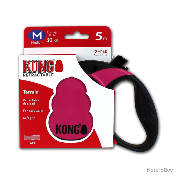 KONG Retractable Leash - Terrain - Ref KONGTRNMDFS - EAN 0047181150339 - Livraison rapide