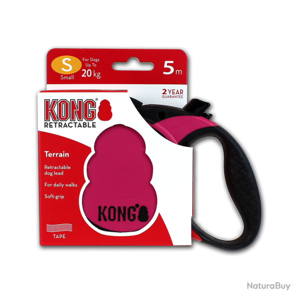KONG Retractable Leash - Terrain - Ref KONGTRNSMFS - EAN 0047181150230 - Livraison rapide