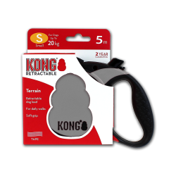 KONG Retractable Leash - Terrain - Ref KONGTRNSMGY - EAN 0047181150247 - Livraison rapide