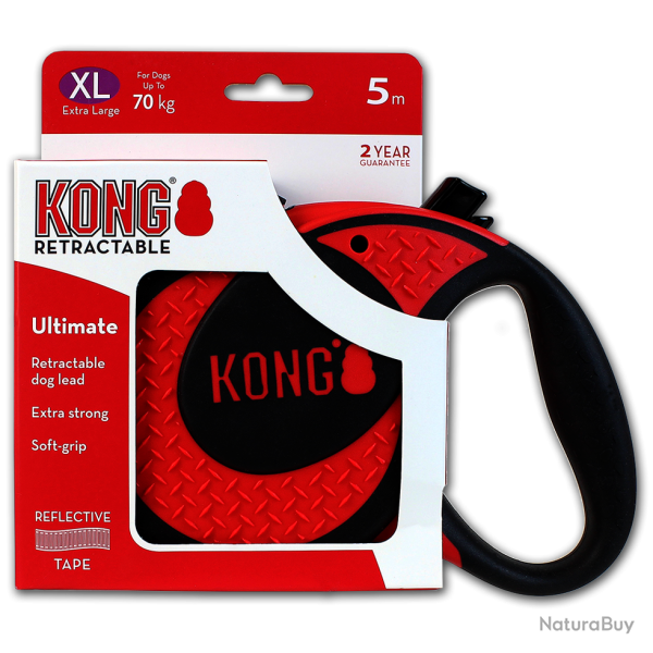 KONG Retractable Leash - Ultimate - Ref KONGULTXLRD - EAN 0047181153521 - Livraison rapide