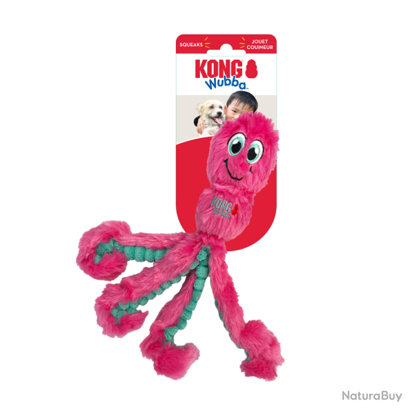 KONG Wubba Octopus Assorti - Ref KONGWPS3E - EAN 0035585502816 - Livraison rapide