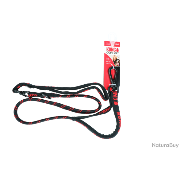 KONG Zero-Shock Leash - Ref KONGZSBK - EAN 0849031017157 - Livraison rapide