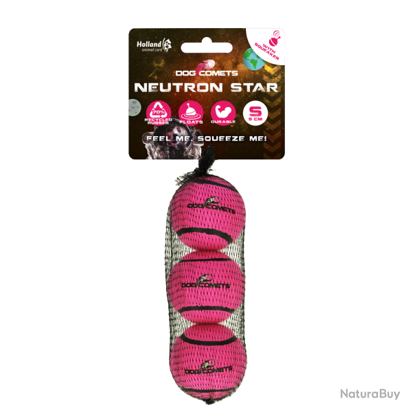 Dog Comets Tennis Ball (with Squeaker) Neutron Star - Ref COME081CS - EAN 8716759641471 - Livraison 
