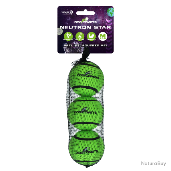 Dog Comets Tennis Ball (with Squeaker) Neutron Star - Ref COME082B - EAN 8716759635111 - Livraison r