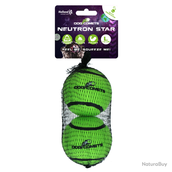 Dog Comets Tennis Ball (with Squeaker) Neutron Star - Ref COME082BL - EAN 8716759641501 - Livraison 