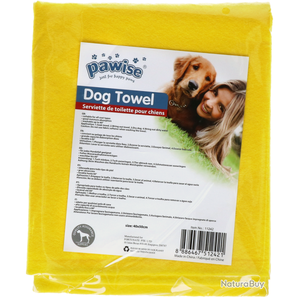 Pawise Dog Towel - Ref PAWI11242 - EAN 8886467512421 - Livraison rapide