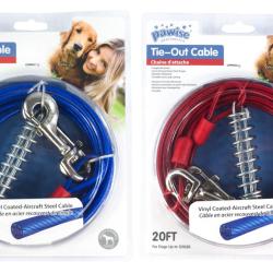 Pawise Tie Out Heavy Duty Cable 7 metres - Ref PAWI11513 - EAN 8886467515132 - Livraison rapide