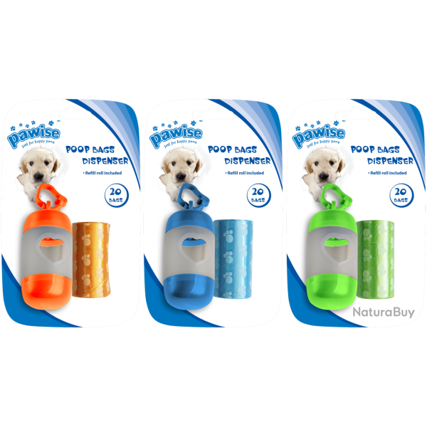Pawise Poop Bag Dispenser - Ref PAWI11592 - EAN 8886467515927 - Livraison rapide