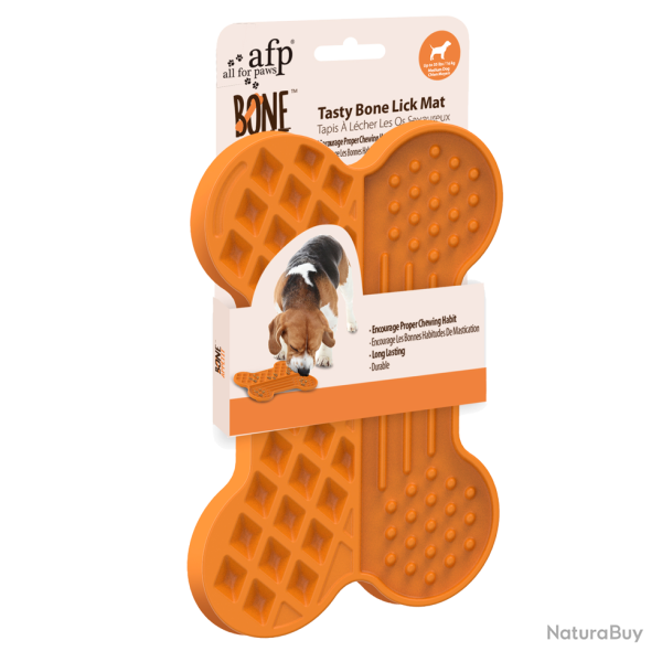 AFP Bone Appetit - Tasty Bone Lick Mat - Ref AFPH03691 - EAN 0847922036911 - Livraison rapide