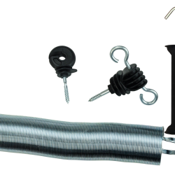 Gate Handle-Set with hooks and spring, 5 cm - Ref POOR044245 - EAN 4037704001589 - ZoneGuard
