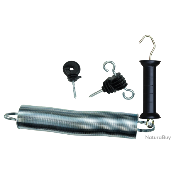 Gate Handle-Set with hooks and spring, 5 cm - Ref POOR044245 - EAN 4037704001589 - ZoneGuard
